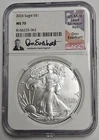 2024 American Silver Eagle 1 oz Silver NGC MS 70 Don Everhart Signed Label