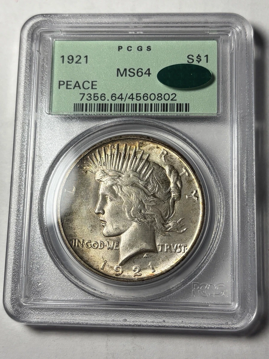 MS 64 Graded 1921 Year Peace Dollars (1921-1935) for sale | eBay