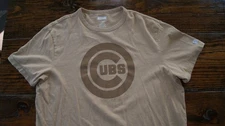 Chicago Cubs Tan Brown Mens Large TShirt Tailgate Big "C" Logo