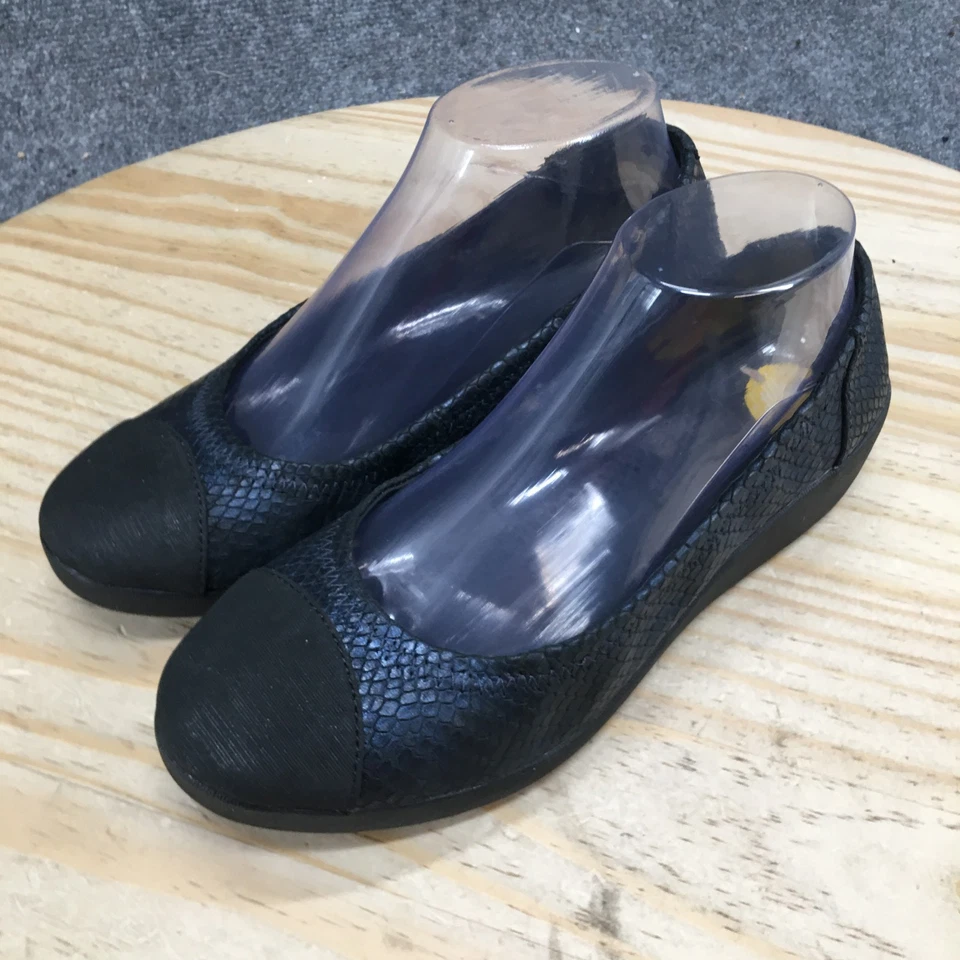 FitFlop Shoes Womens 38 Blue Ballerina Flats Leather Slip On Comfort Low Top - Image 4 of 4