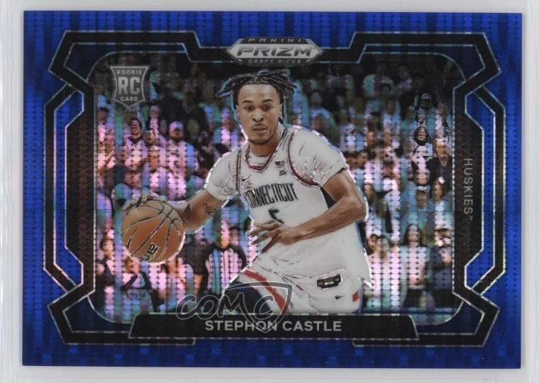 2024 Prizm Draft Picks Blue Pulsar Variations /99 Stephon Castle #17 Rookie RC