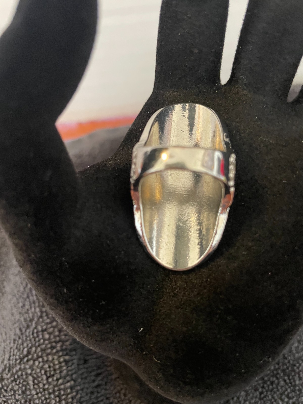 Silver colored ring mandala ring - image 8