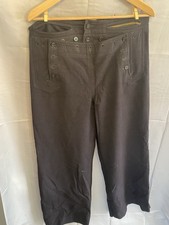 Vtg 1940s WWII US Navy Wool Sailor Bell Bottom Pants Button Up Laceback 34x 26