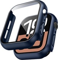 SchutzhüLle FüR Apple Watch 46Mm 360° StoßFest Mit 9H GehäRtetem Glas Blau