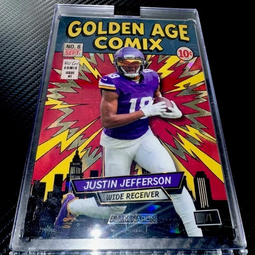 2026 Wild Card Alumination Justin Jefferson 1/1 Mammoth Golden Age Comix