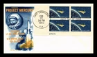 Dr Jim Stamps First Day Cover Project Mercury Plate Block Fleetwood Cachet