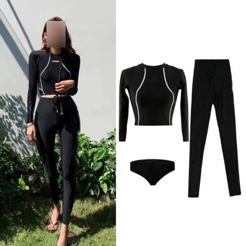 Rash Guard Set for Women Long Sleeve and Slim Fit Swimwear for All Summer Days - Picture 11 of 21