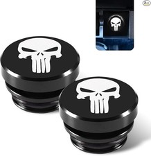 2-pack Automotive Cigarette Lighter Socket Cap Dustproof Waterpr Size Skulls