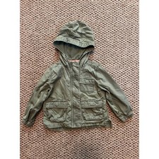 OshKosh B'gosh Baby Girls Green Jacket Size 3T Full zip Hooded