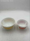 Pyrex White Red Polka Dot Dinnerware Round Shape Mixing Bowl Set Of 2