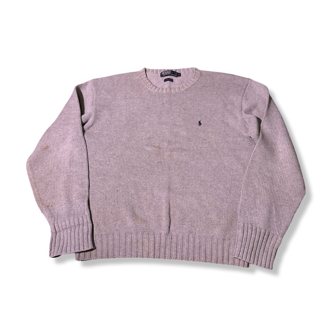 1990’s polo by ralph lauren cotton knit Vintage 90s Polo Ralph Lauren Embroidered Cotton Knit Sweater