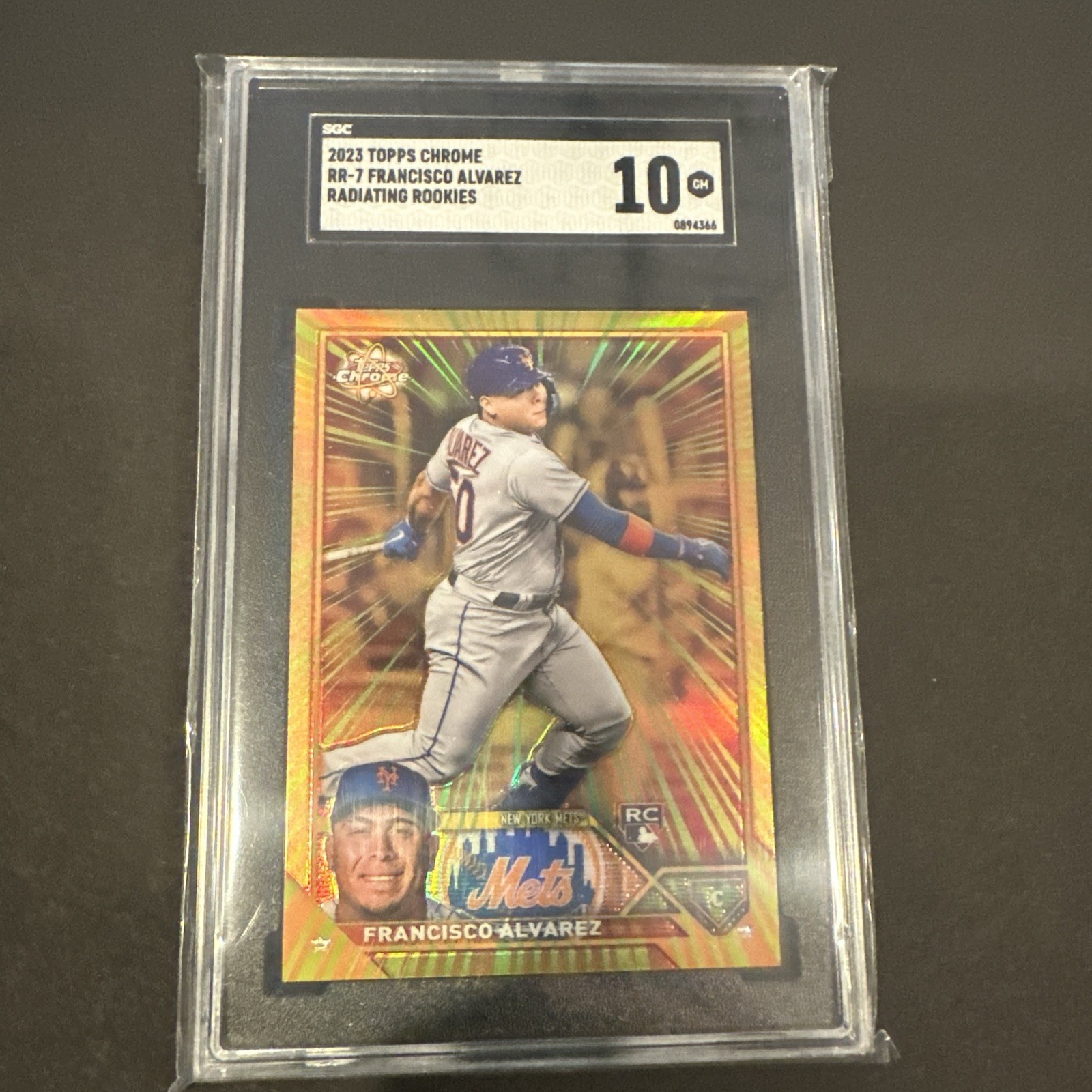 2023 Topps Chrome Francisco Alvarez Radiating Rookies RC Mets #RR7 SGC 10