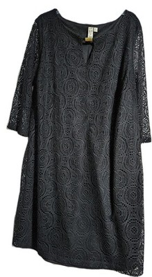 Emma & Michele Mini Dress Black Lace Whimsigoth 3/4 Sleeve Romantic 42''c × 40''L