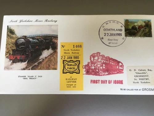 GB STAMPS NORTH YORKSHIRE MOORS RAILWAY FIRST DAY COVER REF No 4393