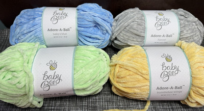 Baby Bee Adore a Ball Yarn Set of 4 Yellow, Blue, Gray, Mint