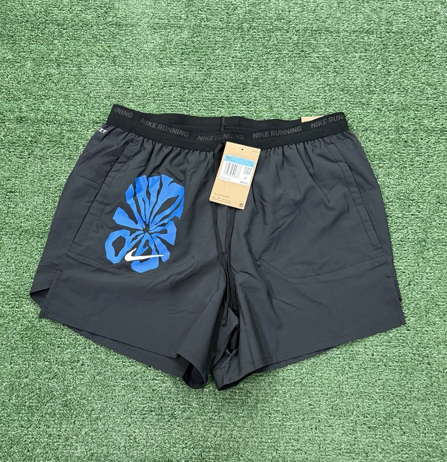 Nike Mens MED Run Division Stride 5” Brief Lined Running Shorts Black FV9612-010