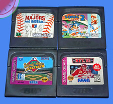 TESTED 4 Cartridges Sega GAME GEAR Lot NFL FOOTBALL 95 Sonic Hedgehog 2 BASEBALL