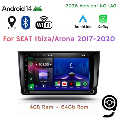 Für Seat Ibiza/Arona 2017-2020 Android Auto Carplay Stereo Android 15 GPS 4/64