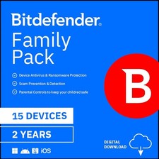 Bitdefender Family Pack 2026 - 15 Devices / 2 years . USA Only . Fast delivery