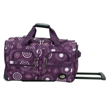 Rolling Duffel Bag 22" Travel Luggage with Wheels Lightweight Carry On
