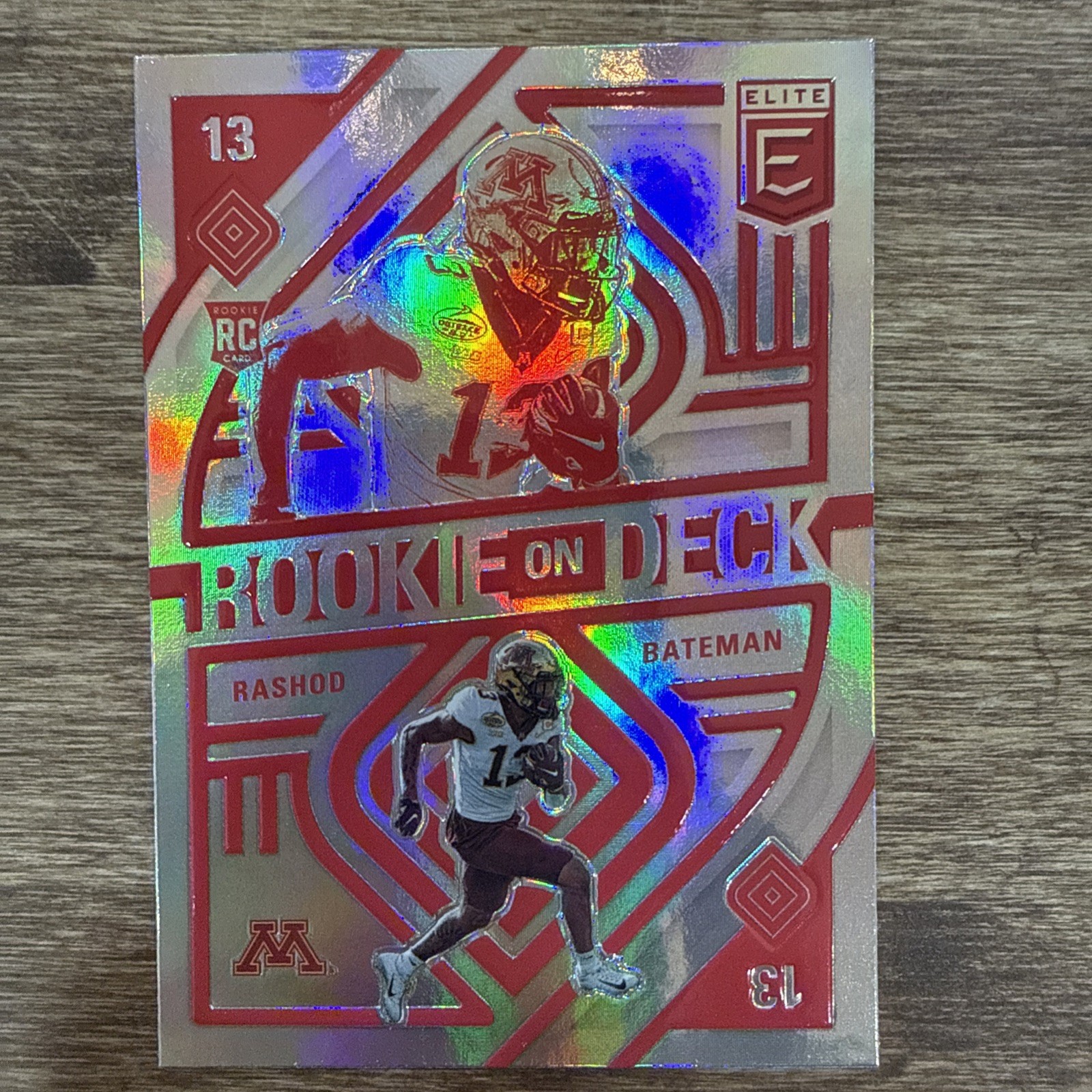 2021 Panini Donruss Elite Rashod Bateman #RD15 Rookie on Deck Minnesota Holo