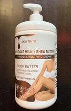 SKIN NUTR Goat Milk + Shea Body Butter CREPEY SKIN 31 oz Coconut Hibiscus smooth