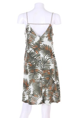 UNITED COLORS OF BENETTON Kleid Tropical Print S Grüntöne