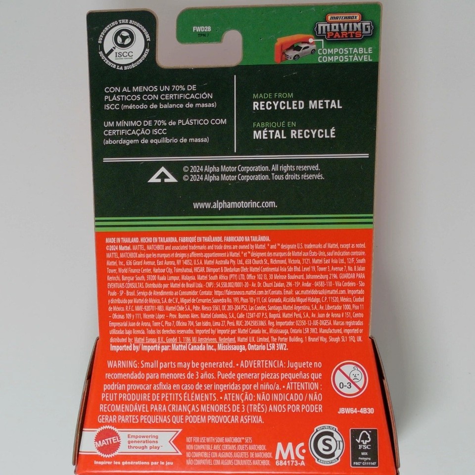 Matchbox Moving Parts Alpha Wolf Electric Truck - Modèle Rouge Pickup 2025 - Neuf En Boîte