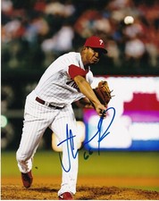 J.C. RAMIREZ   PHILADELPHIA PHILLIES   ACTION SIGNED 8x10