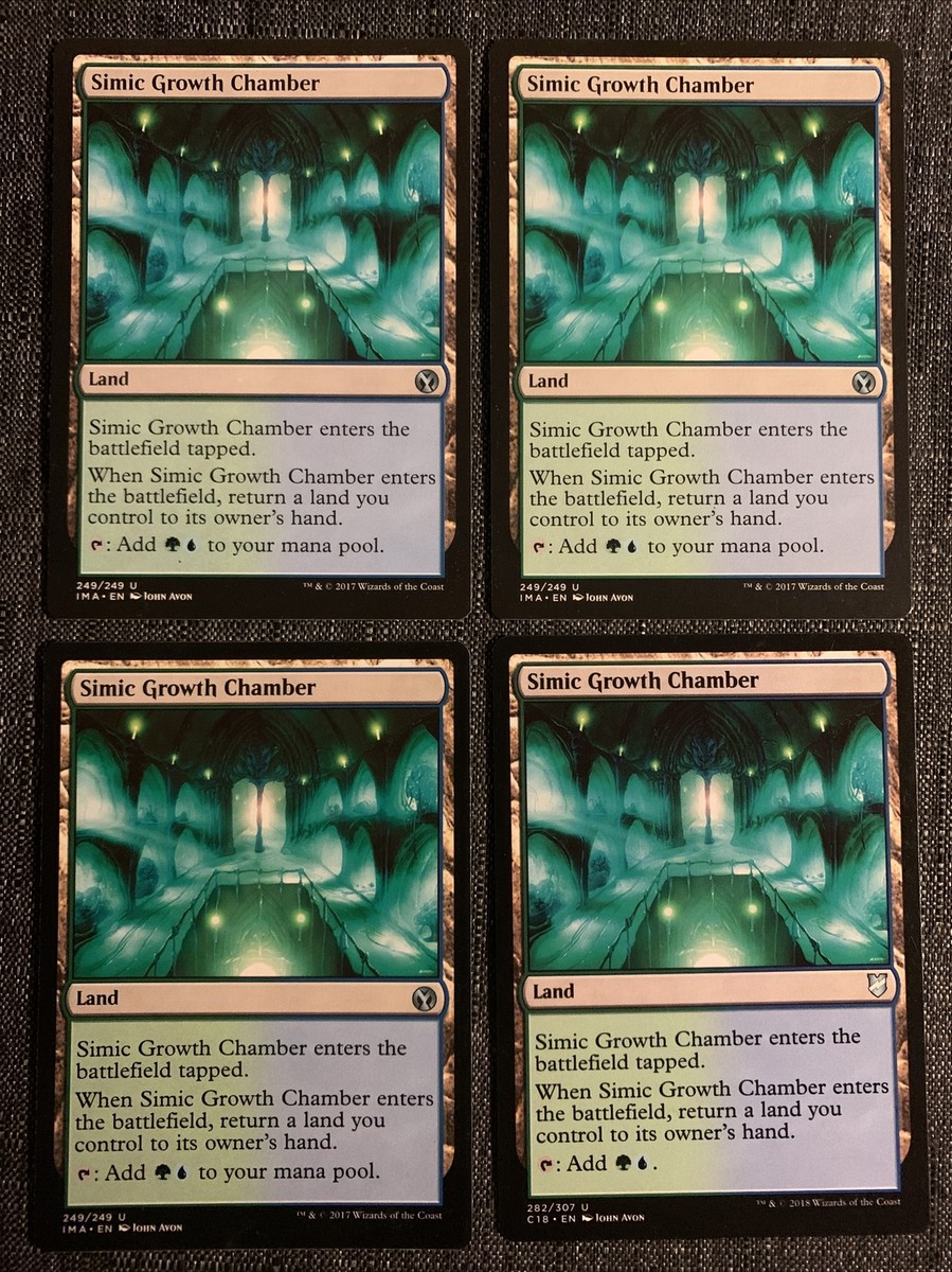 シミックの成長室/Simic Growth Chamber foil４枚セット 4x Simic Growth Chamber NM Multiple Versions MTG Magic The
