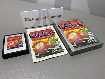Dig Dug (Atari 2600, 1983) Complete in Box CIB *RARE FIRST RELEASE*