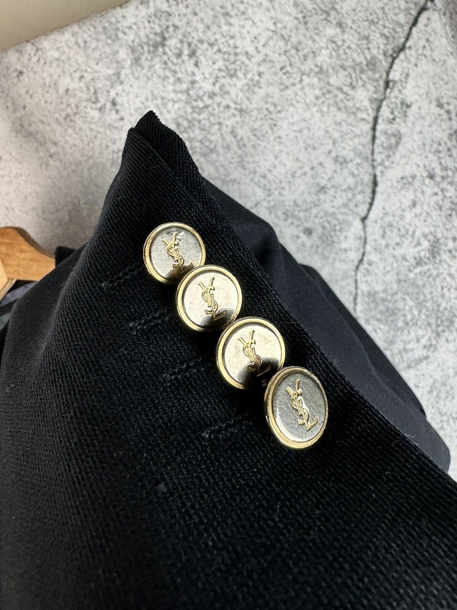 Yves Saint Laurent YSL Gold Button double breasted Blazer | eBay