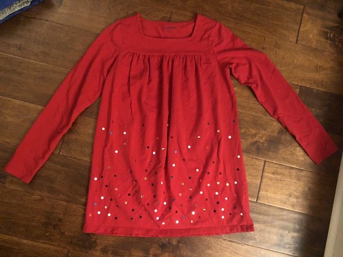 Girls Valentine Red Dress Size 10-12 Medium Used - Picture 2 of 5