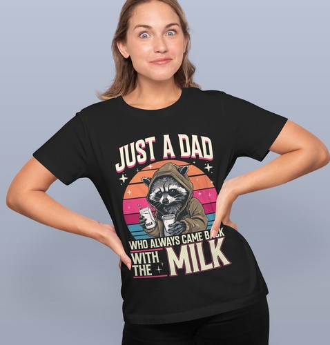 Camiseta Just a Dad Who Always Came Back with the Milk, divertida camiseta de paternidad regalo - Imagen 4 de 16