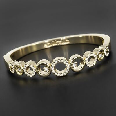 Equilibrium Sparkle Circles Gold Plated Bangle Bracelet UK