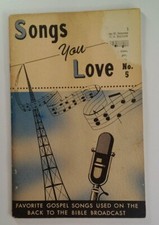 Songs You Love No 5 Gospel VTG 1960 Religious Music Song Book Rare Bible