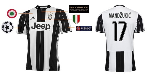 MAGLIA Juventus Torino CHAMPIONS LEAGUE FINAL Cardiff 2017-MANDZUKIC 17 i  JUVE | eBay