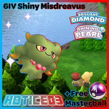 6IV Shiny Misdreavus Pokemon Brilliant Diamond Shining Pearl