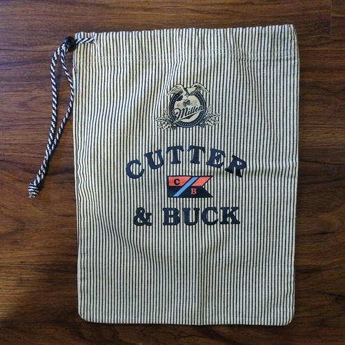 Cutter & Buck Cotton Canvas Cinch Sack Bag with Miller Lite Beer Logo - Picture 2 of 5