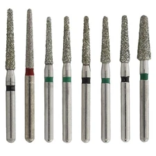 Dental 856 Diamond Bur FG 016 018 Super Coarse Fine Burs Round End Taper Burr