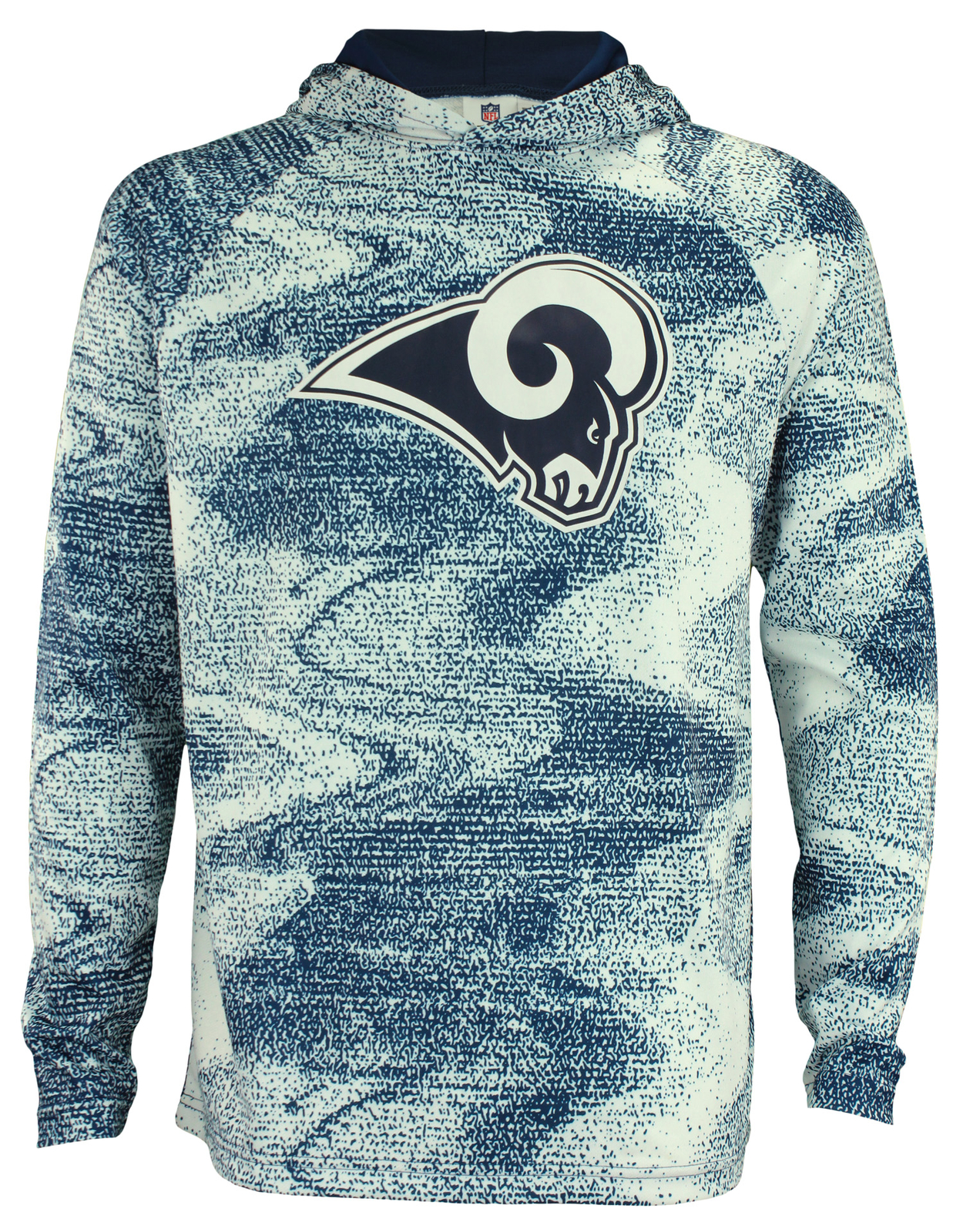 Легкая французская махровая толстовка Zubaz NFL Los Angeles Rams Mens Static Body