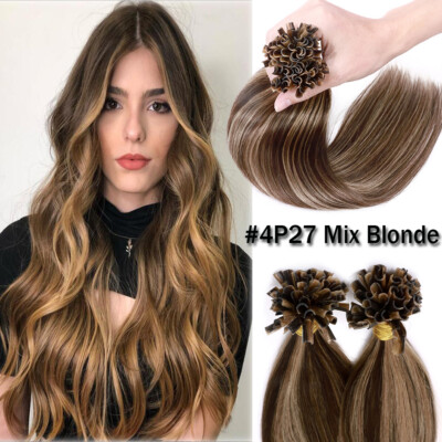 CLEARANCE Fusion U Nail Tip 100% Human Remy Hair Extensions Pre Bonded Keratin