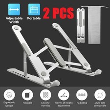 2x Portable Laptop Stand for Notebook Tablet Adjustable Foldable Computer Holder