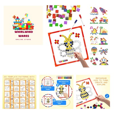 Learning Resources Educational STEM Toy,Mosaic Magnetic Puzzle,300 Foam Build...