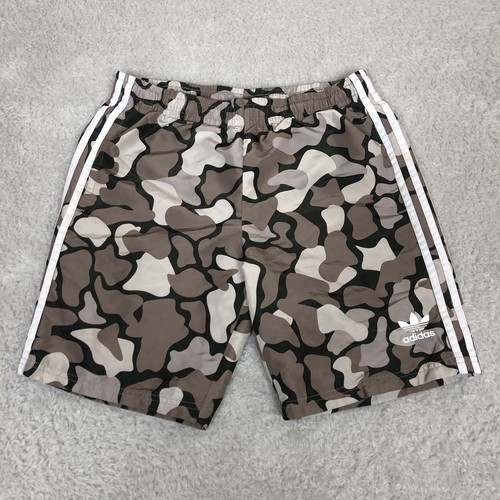 Adidas Shorts Jugend 15-16 Jahre Camouflage Print Kordelzug Mesh Futter Polyester