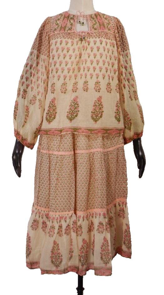 Vintage S Kumar Boho Cotton Muslin Gauzy Skirt Top  