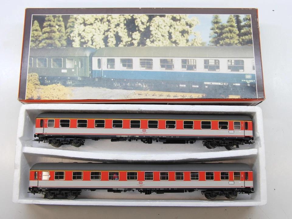 Ade H0 Personenwagen-Set, DB, 2-teilig, DC, TOP in EVP, geprüft #37389