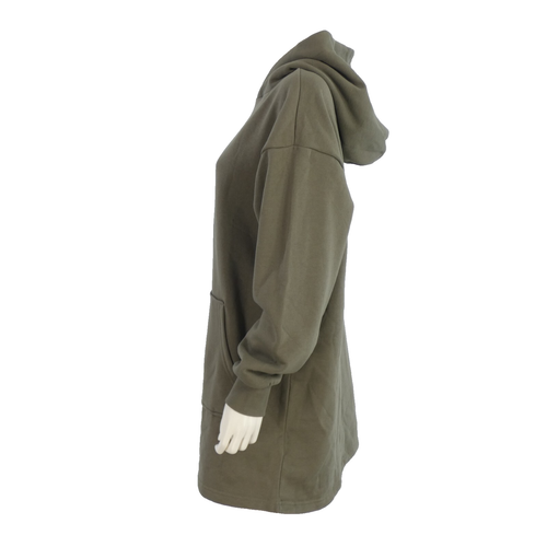 HM Hoodie Sweatshirt Dress Khaki Loungewear Casual French Terry size M BNWT - Picture 10 of 11