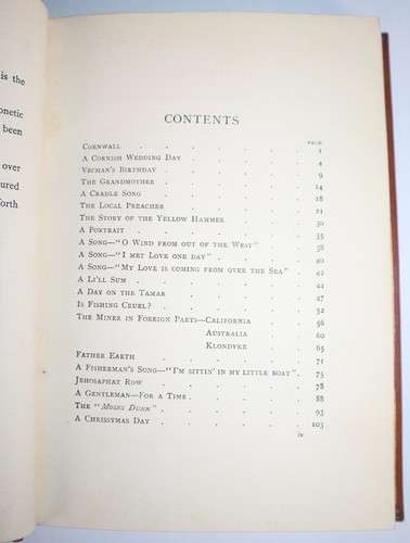 1902 West Country Songs by Mark Guy Pearse Arts & Crafts Leather Binding 1st Ed - Picture 9 of 22