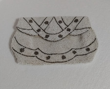 Antique Beaded Ivory Small Clutch Beautiful 